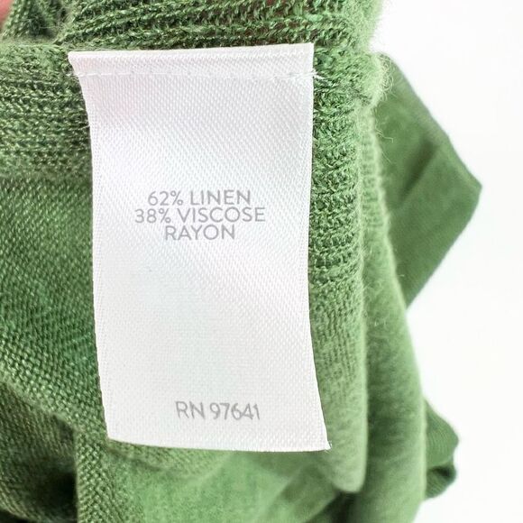 J.Jill Tunic Sweater Dress Women's Medium 3/4 Sleeve Linen Blend Two Side Slits - Picture 9 of 11